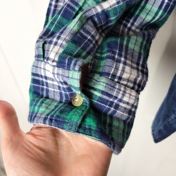 Vintage Citicraze Western Cut Mixed Media Plaid Flannel Denim Button Up Shirt - Picture 6 of 9